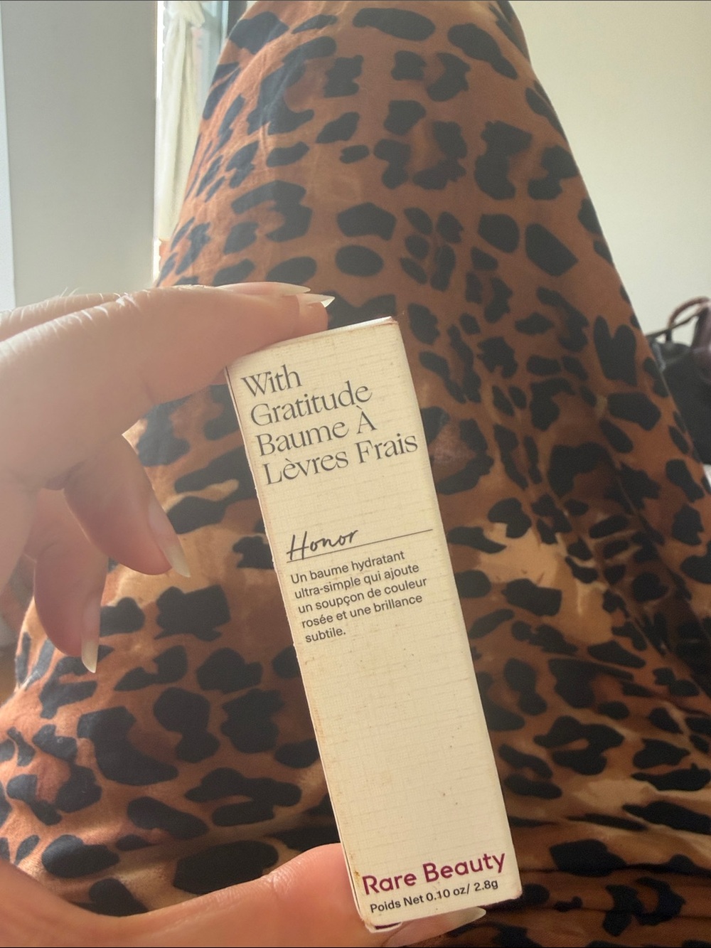Rare Beauty With Gratitude Lip Balm in Soft Pink Packaging